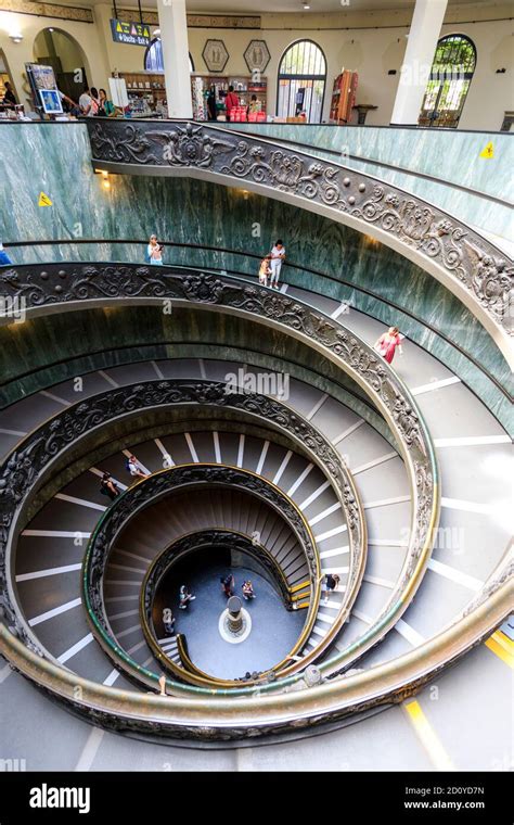 The Modern Double Helix Staircase Known As The Bramante Staircase With Ornate Balustrade