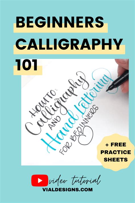 Modern Calligraphy 101 for Beginners | Includes a Free Calligraphy Sheet