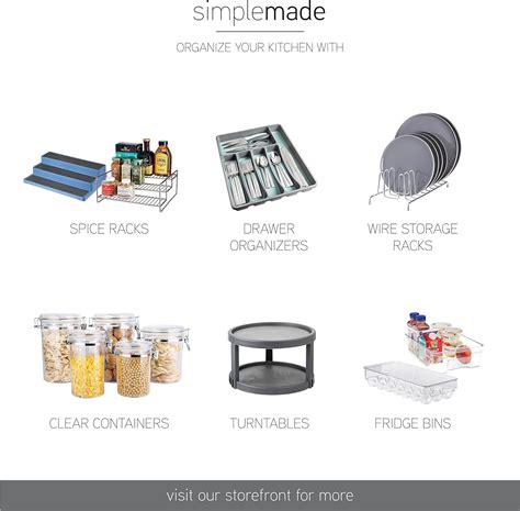 Simplemade Organizadores Transparentes Para Refrigerador Paquete De