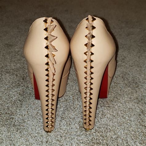 Christian Louboutin Spikey Nude Pumps Gem