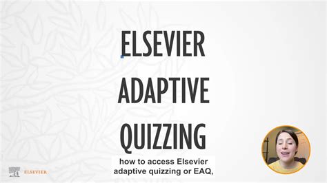 Elsevier Adaptive Quizzing EAQ Elsevier Student Life