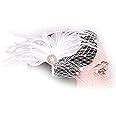 Aimimier S Feather Hair Clip With White Birdcage Veil Pearl Peacock