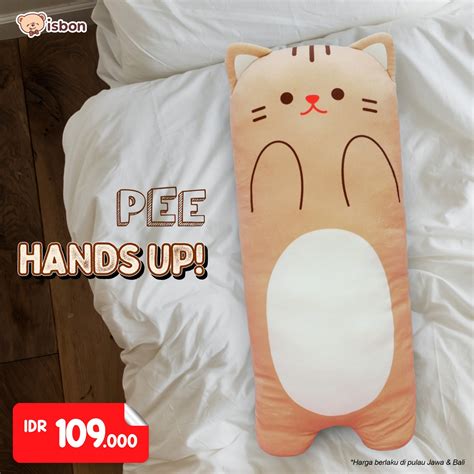 ISTANA BONEKA Bantal Guling Cat Hands Up Series