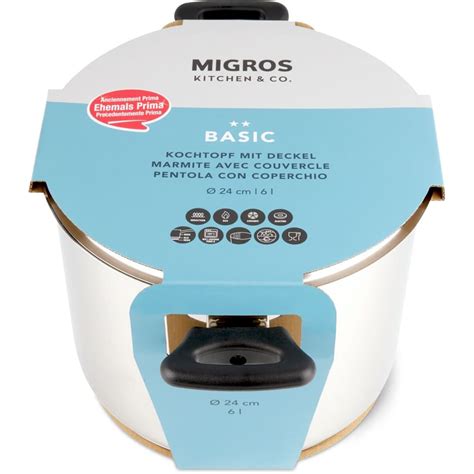 Migros Kitchen Co Basic Kochtopf mit Deckel ø 24cm 6l Migros