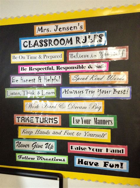 Classroom Rules Bulletin Boards