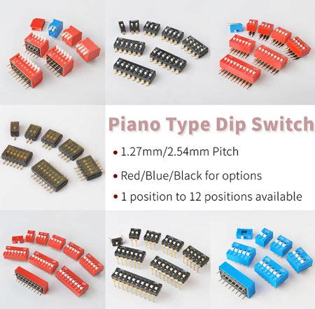 China Smd Dip Switch Smd Pin Pitch Mm Smt Dial Switch