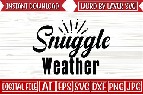 Snuggle Weather Svg Design Graphic By Craftzone · Creative Fabrica