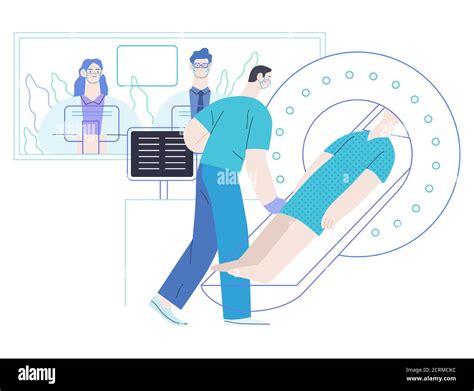 Medical Tests Illustration MRT Magnetic Resonance Tomography