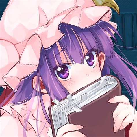 Hiding Behind her Book [Touhou] : r/awwnime