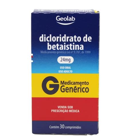 Para Que Serve O Remédio Dicloridrato De Betaistina - DICLOR DE BETAISTINA 24MG C/30COMP