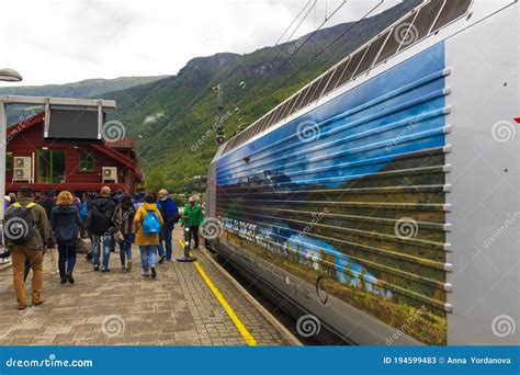 Flam Line FlÃ¥msbana Terminal FlÃ¥m Station Norway Editorial Stock Photo - Image of ridge ...