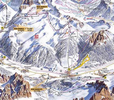 Val Di Fassa Skiing And Snowboarding Terrain Ski Lifts Trail Maps And Lift Passes