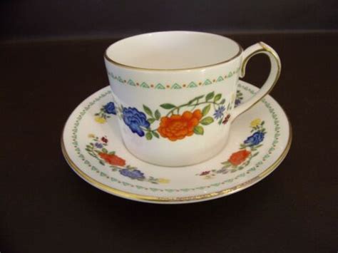 Famille Rose By John Aynsley Flat Cup Saucer Set Ebay