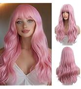 Amazon OUFEI Long Wavy Strawberry Blonde Wigs For Women Natural Synthetic Hair Heat