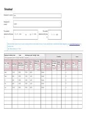 Assessment Timesheet Template Answer Sitxhrm Docx Timesheet