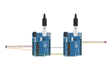 Circuit Design I2c Communication Between Two Arduino Tinkercad