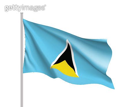 Waving flag of Saint Lucia 이미지 846247638 게티이미지뱅크