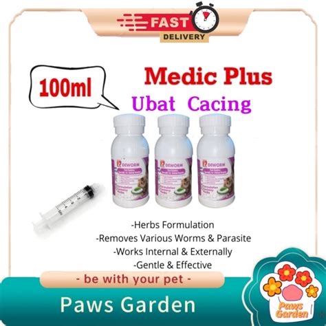 Medic Plus Deworm For Cat And Dog 100ml Ubat Cacing Kucing Anjing Jenis