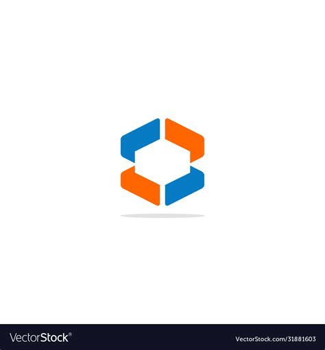 Shape polygon cube logo Royalty Free Vector Image 