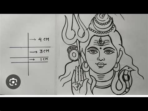 How To Draw Lord Shiva Easy Line Art Fece Drawing Lord Shiva Drawing