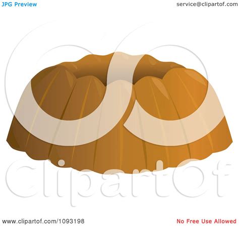 Clipart Plain Bundt Cake - Royalty Free Vector Illustration by ...