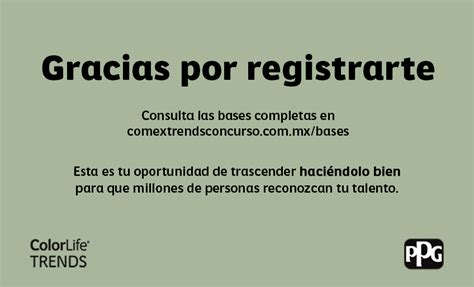 Gracias Por Registrarte En El Concurso Comextrends