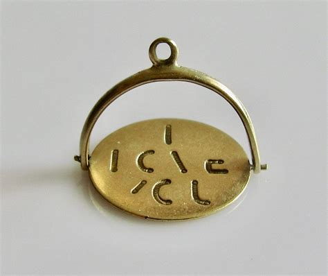 9ct Gold I Love You Spinner Pendant Or Charm Etsy UK