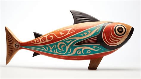 Premium Photo Exquisite Wooden Fish Sculpture With Traditional Designs