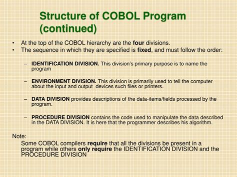 Ppt Structured Programming Language Cobol Powerpoint Presentation