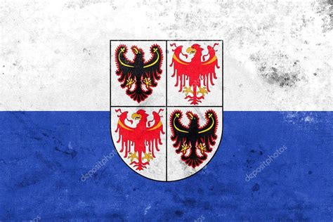 Flag Of Trentino South Tyrol Region Italy Stock Photo