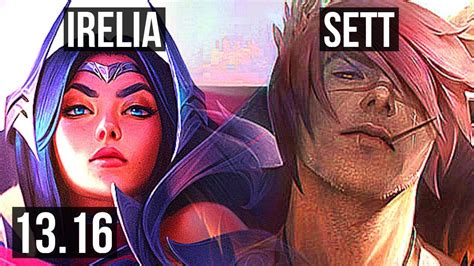 IRELIA Vs SETT TOP 600 Games 5 1 1 800K Mastery KR Master 13