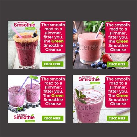 Eye Catching Smoothie Banners Banner Ad Contest