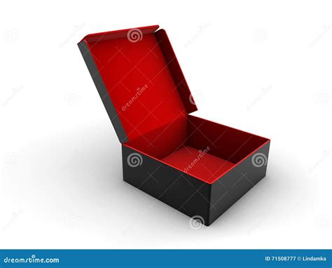 Open Empty Red And Black Box Stock Illustration Illustration Of Cube