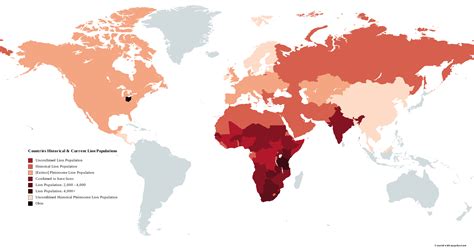 Historical & Current Lion Populations : r/Maps
