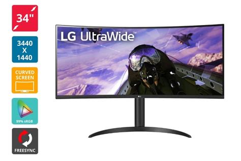 LG 34" Curved Ultrawide WQHD 100Hz VRR Monitor | at Mighty Ape NZ