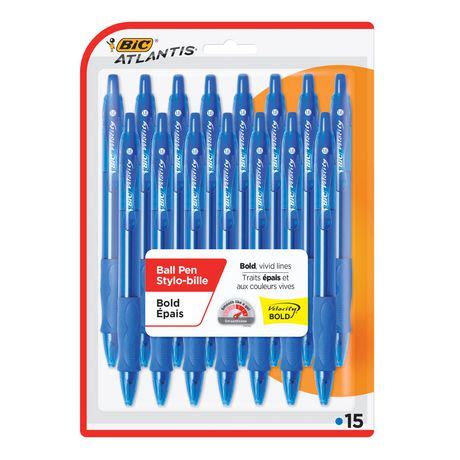 Bic Velocity Retractable Ball Pen Medium Point Blue Ink Count