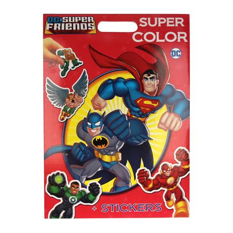 Walt Disney Super Color Coloring Book DC Superfriends Thimble Toys