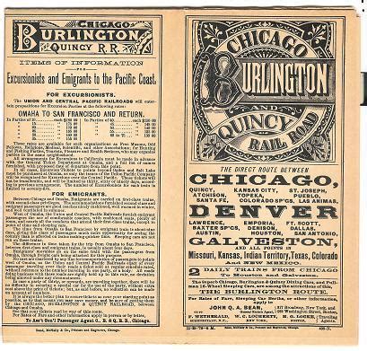 Map of the Chicago, Burlington and Quincy Railroad and its connections ...