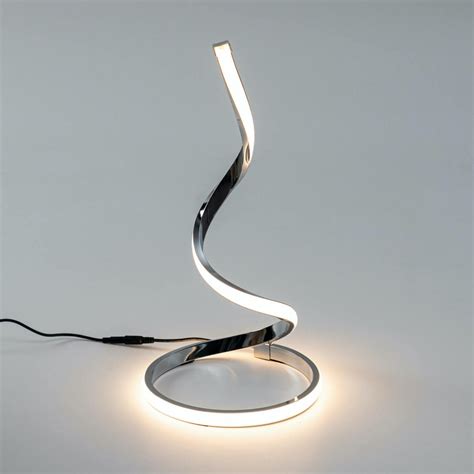 Lampe Poser Chrom E Led Spirale Jara Leroy Merlin