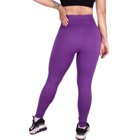 Sportime Cal A Legging Selene Fitness Sem Costura Roxo