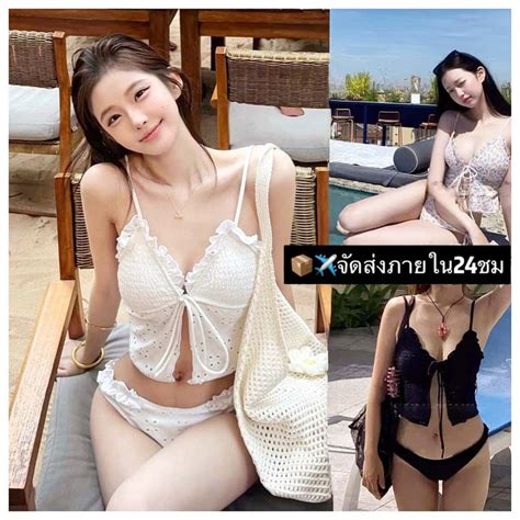 Send Quickly From Thailand Bikini Set Pieces Korean Style Camisole