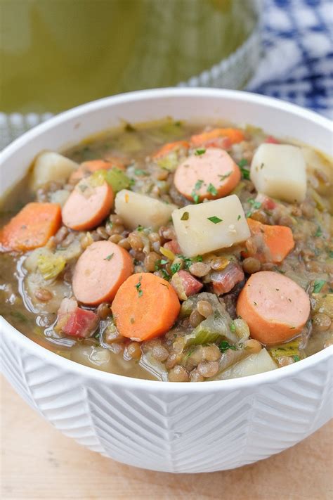 German Lentil Soup (Linsensuppe) - Recipes From Europe