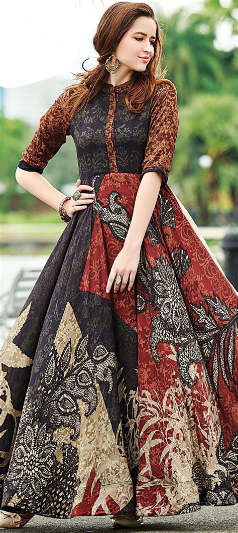 1527711 Designer Multicolor Color Cotton Fabric Gown