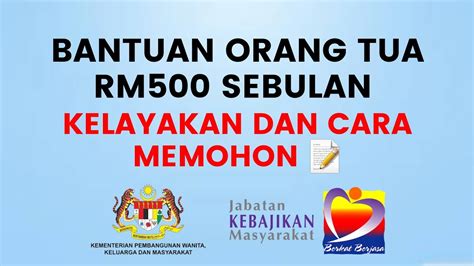 Bantuan Orang Tua Rm Sebulan Jkm Syarat Dan Cara Mohon Bantuan