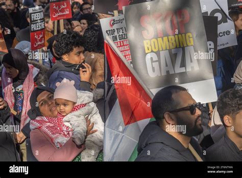 Londres Royaume Uni 11 Novembre 2023 Des Centaines De Milliers De