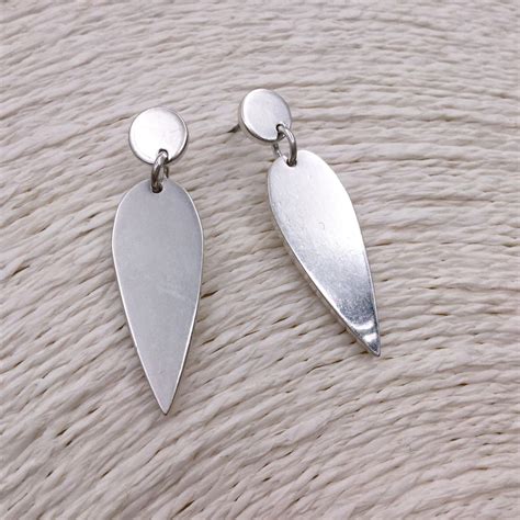 Drop Earrings - Silver - Bags and Bangles