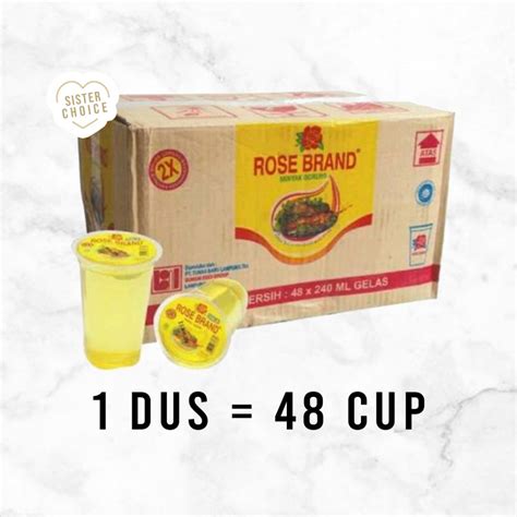 Jual Minyak Goreng Rose Brand Cup 1 Dus Isi 48 Cup 220ml Shopee