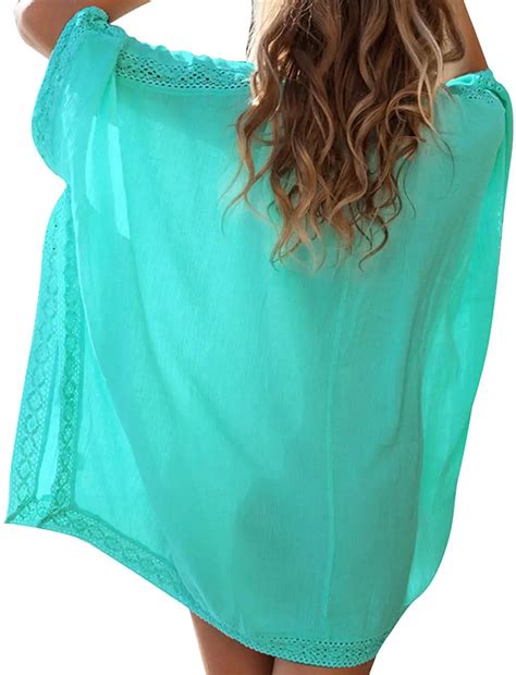 Algod N Del Verano Mujeres De Playa Bikini De Encaje Traje De Ba O Cubierta Ups Blusa Tops
