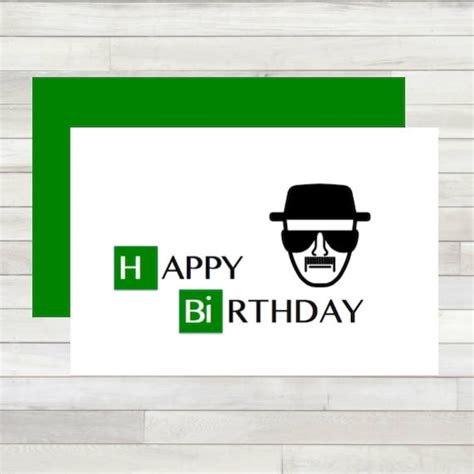 Greeting Card Happy Birthday Breaking Bad Walter White Etsy México