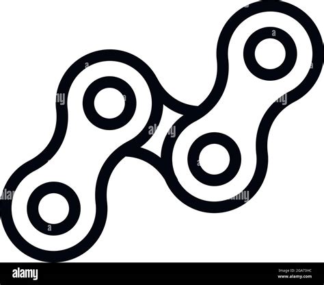 Bike Metal Chain Icon Outline Bike Metal Chain Vector Icon For Web